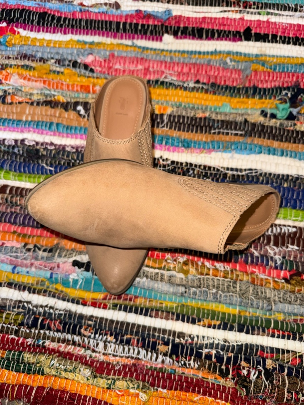 FRYE Women’s Rowen Gore Mule Leather Suede Bootie Slip On Shoes Size 8.5 - Picture 3 of 5